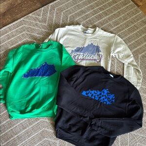 Kentucky Graphic Sweatshirt Bundle - Green, Cream, Black